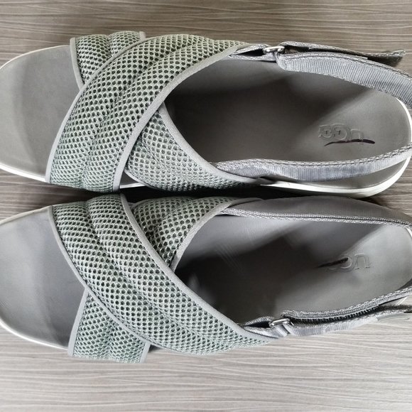 UGG Gray Mesh Sandals - Picture 9 of 11